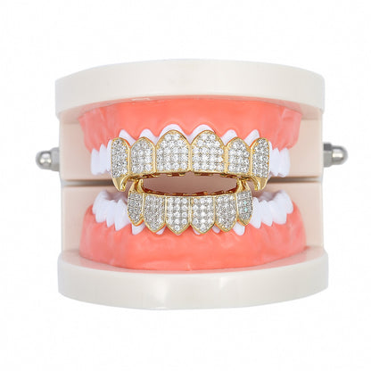 Iced Vampire Fangs Micro-inlaid Zircon Grillz