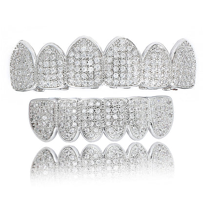 Iced Six Teeth Micro-inlaid Zircon Grillz