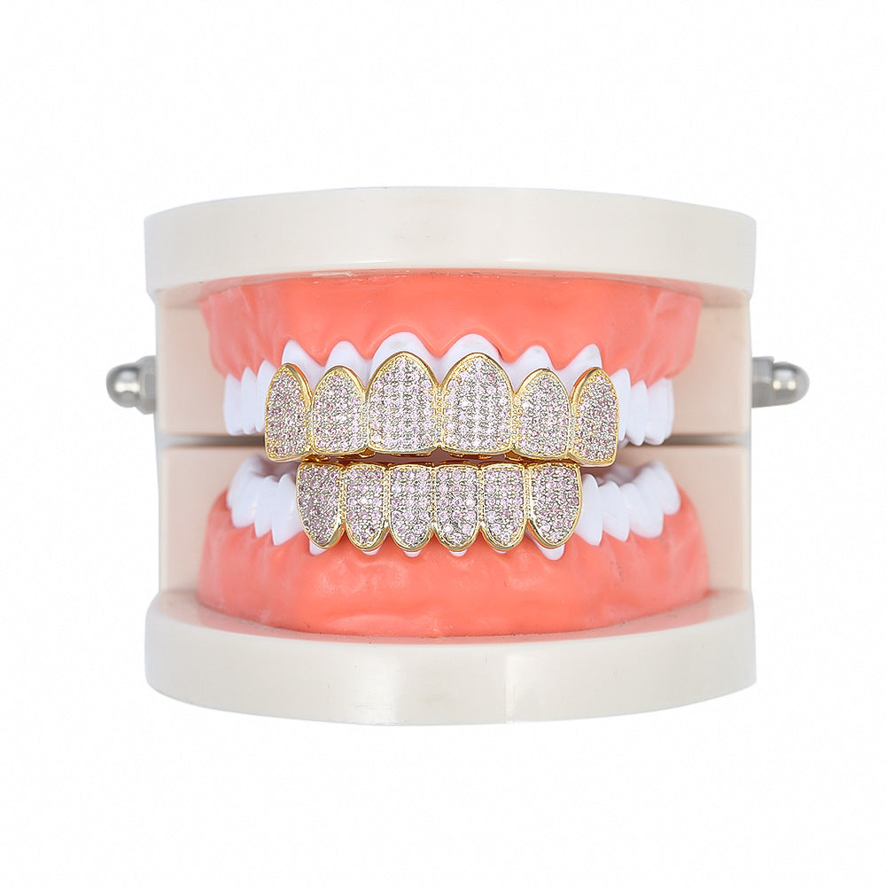 Halloween Micro-inlaid Pink Zircon Hip-hop Grillz