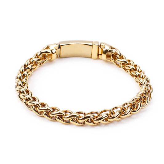 8mm Wide Stainless Steel Spiga Bracelet