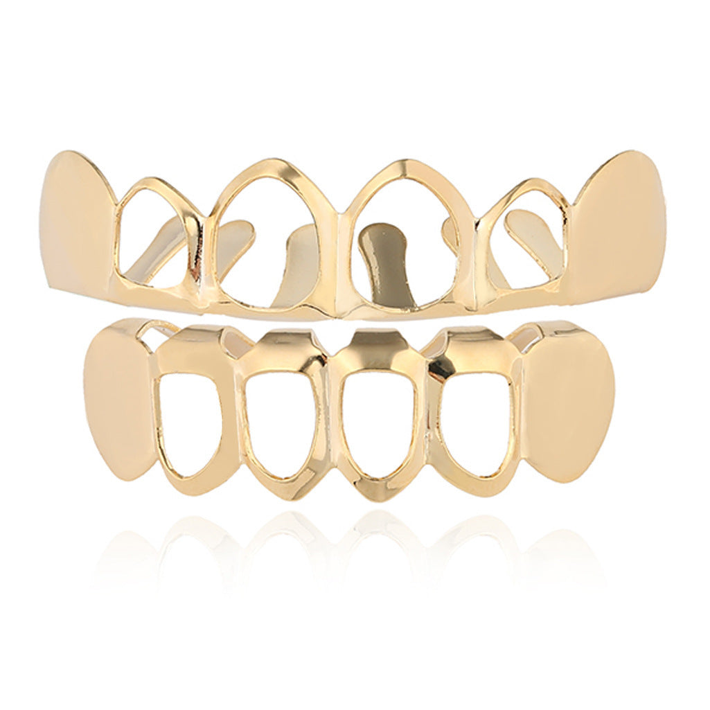 18K Hollow Gold-plated Glossy Hip Hop Grillz