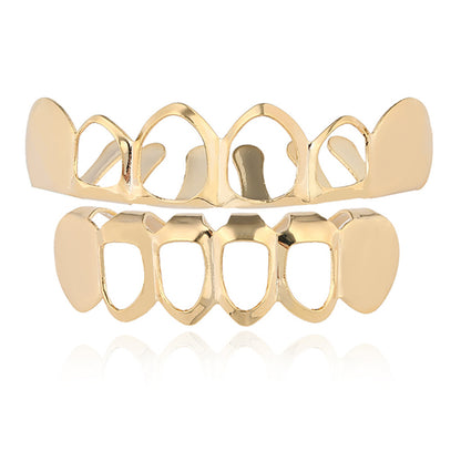 18K Hollow Gold-plated Glossy Hip Hop Grillz