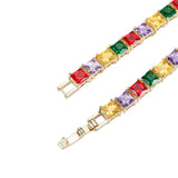 Personalized Colorful Zircon Micro-inlaid Hip-hop Necklace