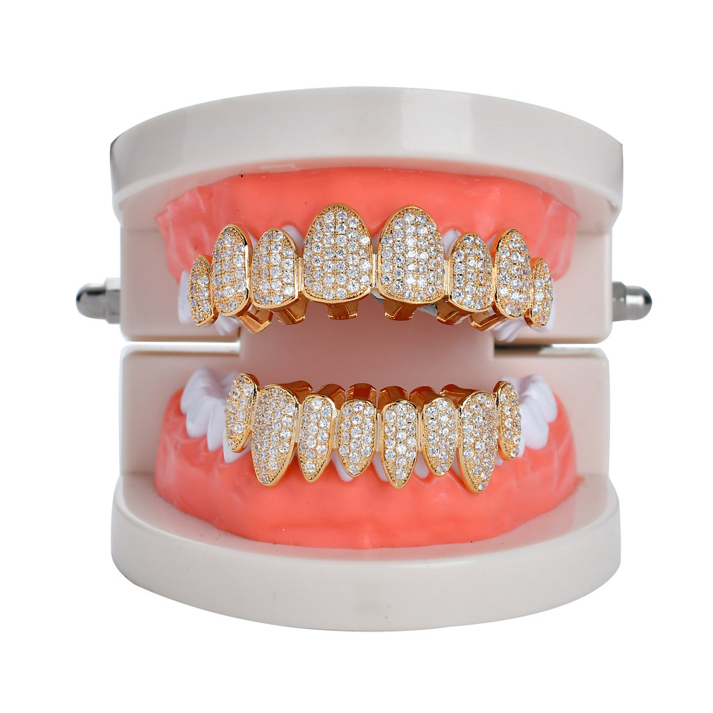 Irregular 8 Teeth Micro-inlaid Zircon Hip-hop Grillz