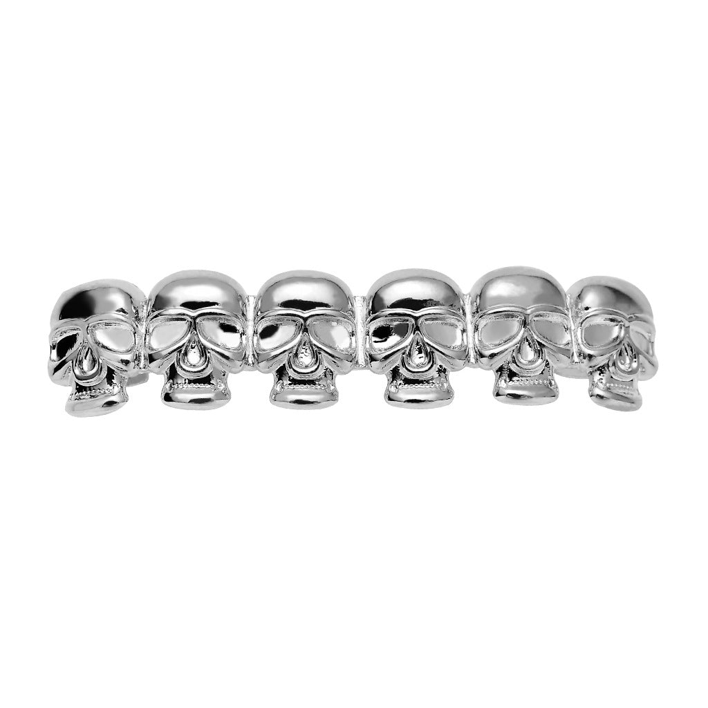 Skull Head Glossy Solid Color Hip Hop Grillz