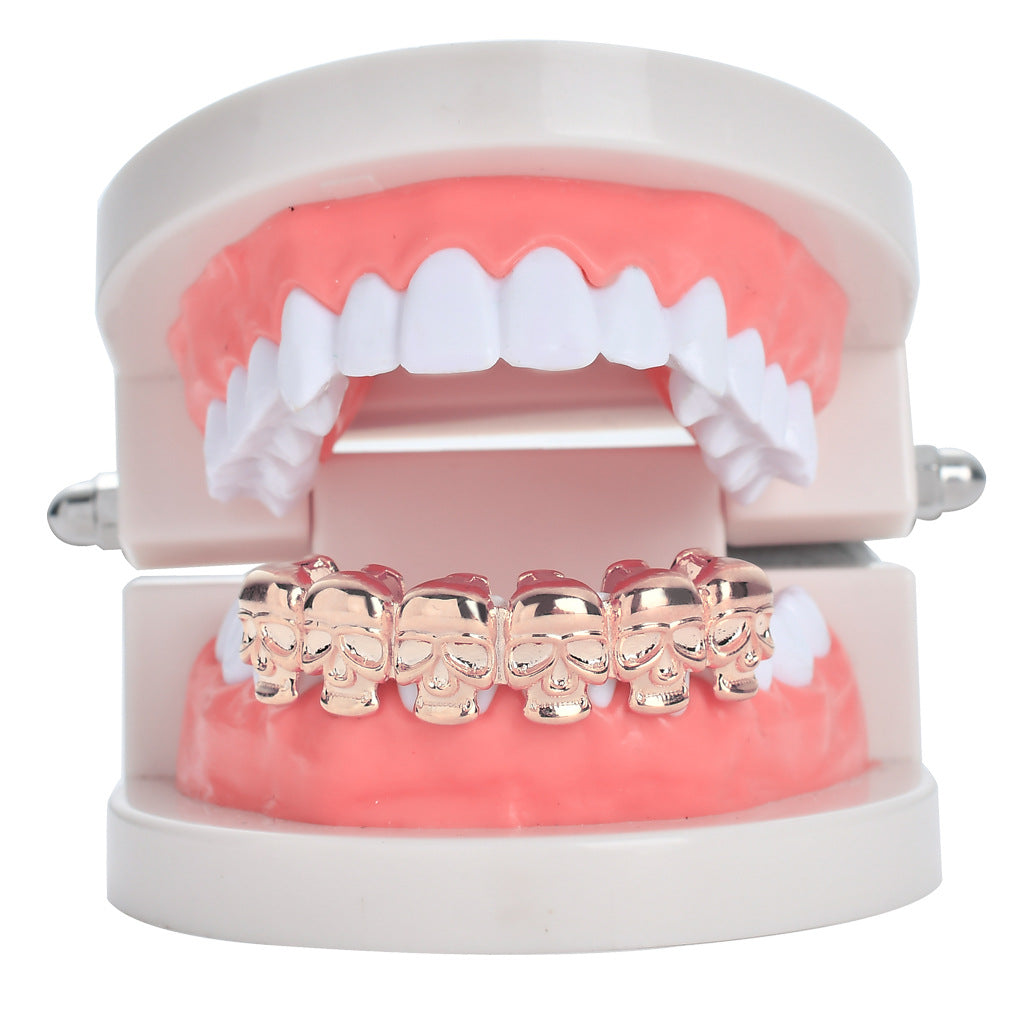 Skull Head Glossy Solid Color Hip Hop Grillz