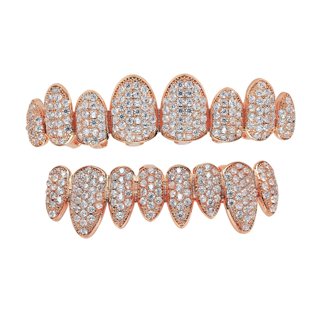 Irregular 8 Teeth Micro-inlaid Zircon Hip-hop Grillz