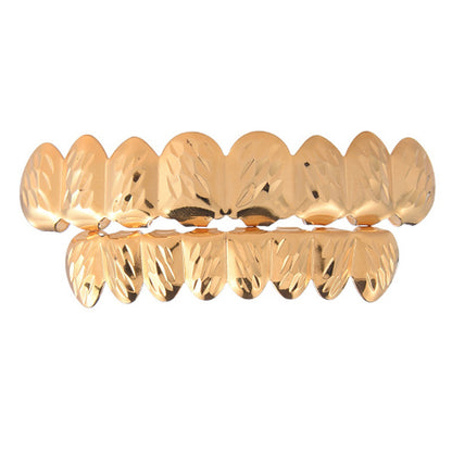 8-tooth Glossy Gold-plated Hip-hop Grillz