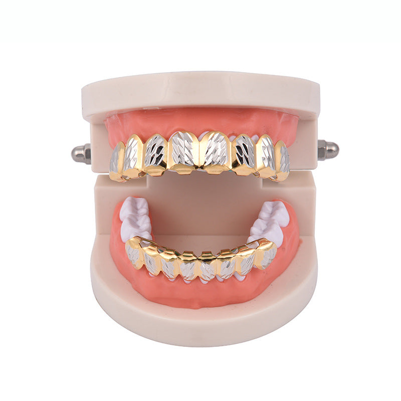 8-tooth Glossy Gold-plated Hip-hop Grillz