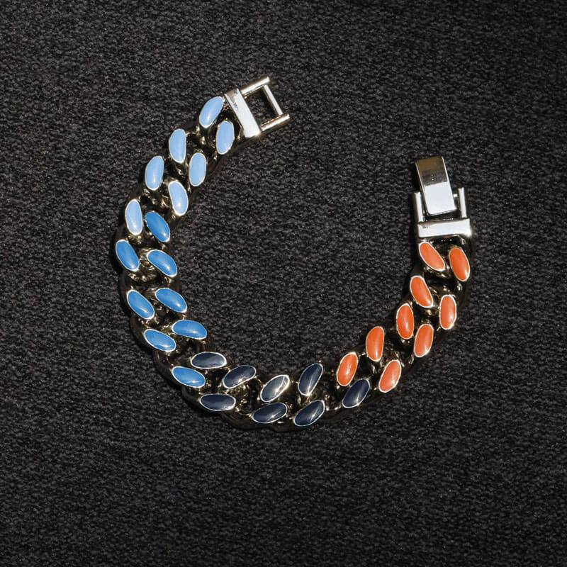 Colorful Rhinestone Cuban Street Bracelet