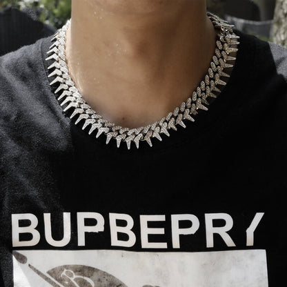 20mm Barbed Thorns Rap Necklace