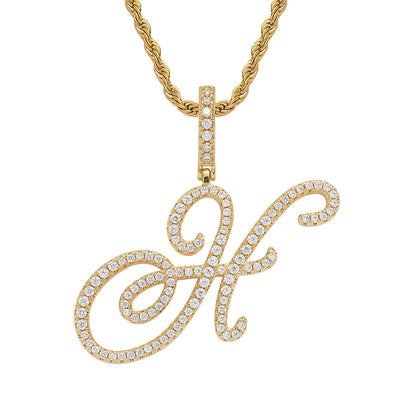 Hip Hop English Alphabet Art Font Pendant