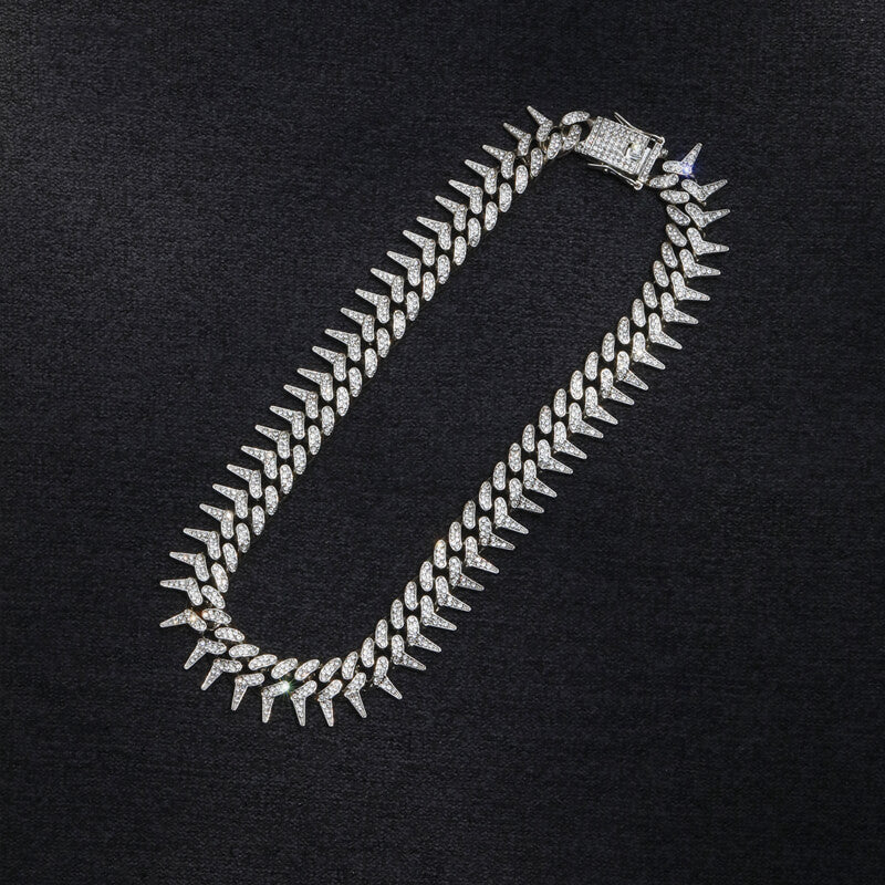 20mm Barbed Thorns Rap Necklace