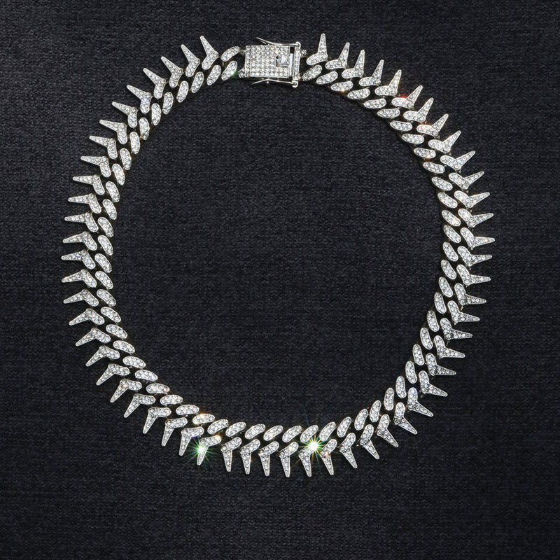 20mm Barbed Thorns Rap Necklace