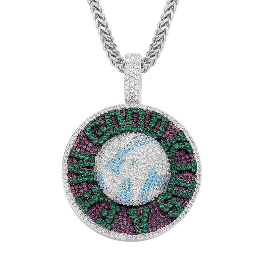 AFGK Earth Hip Hop Spinning Pendant