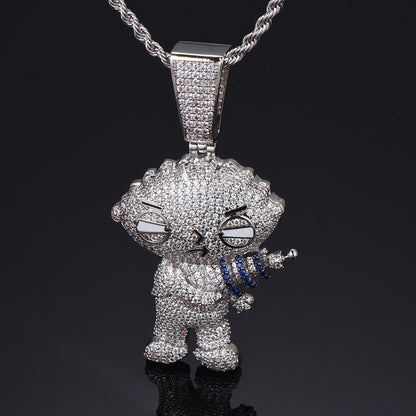 Cartoon Character Diamond Pendant