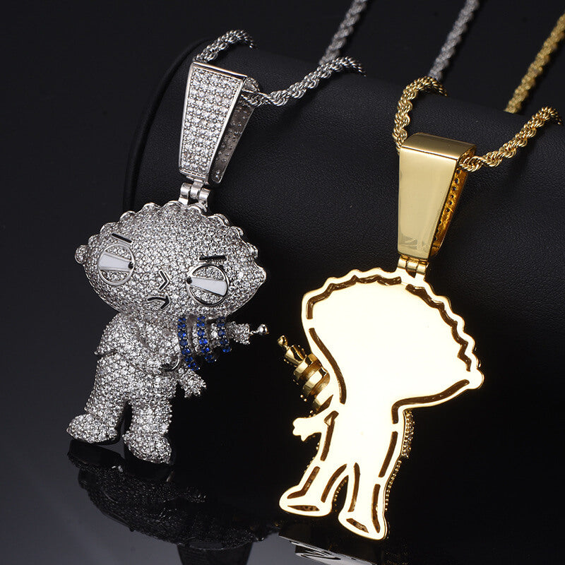 Cartoon Character Diamond Pendant