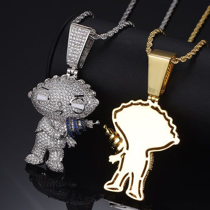 Cartoon Character Diamond Pendant