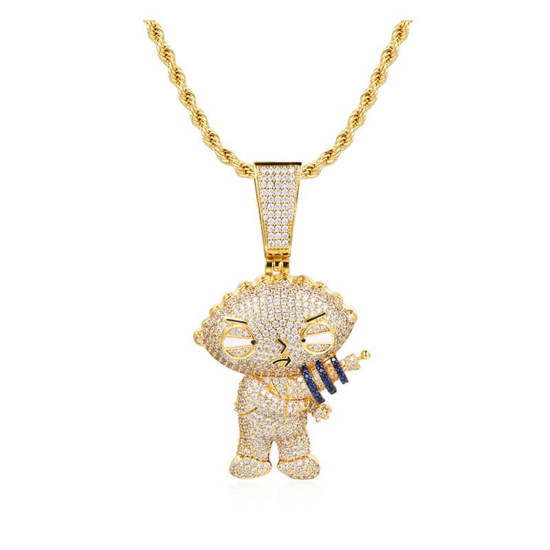 Cartoon Character Diamond Pendant
