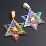 Colorful Judaism David Star Pendant