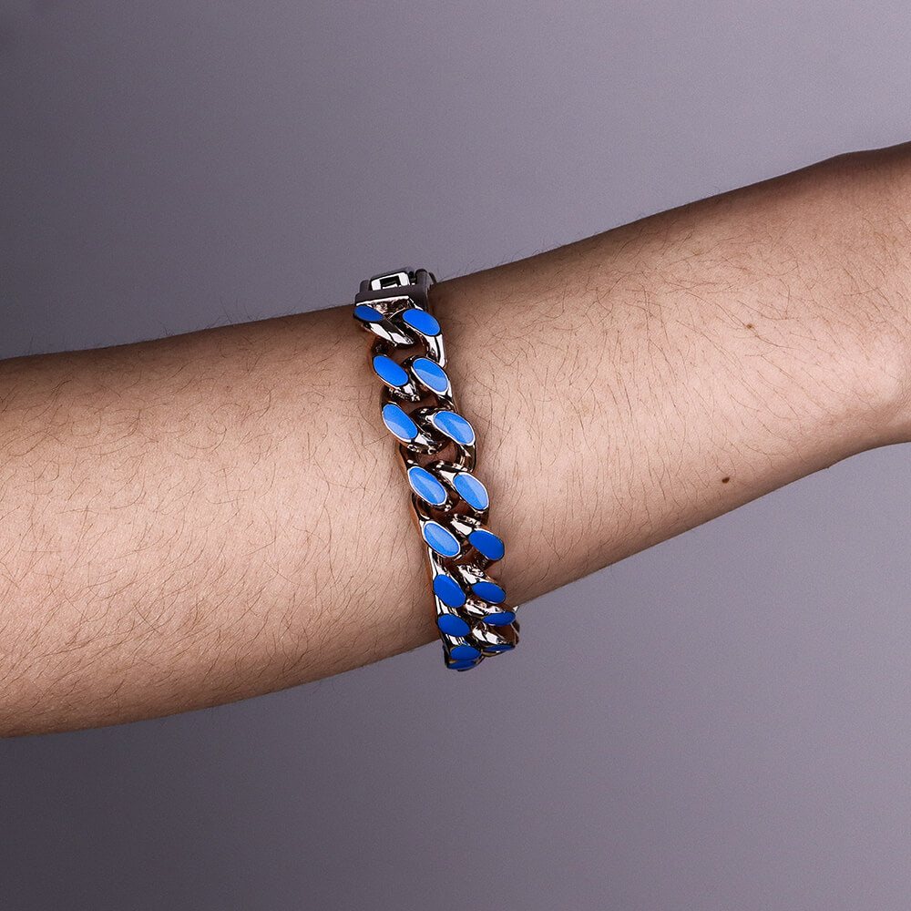 Colorful Rhinestone Cuban Street Bracelet