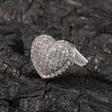 Copper Inlaid Zircon Heart-shaped Couple Ring06 | iceremix.com