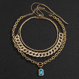 Cuban Chain Twist Chain Multi-layered Necklace