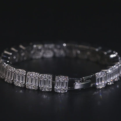 Iced Ladder Cubic Zircon Hip Hop Bracelet