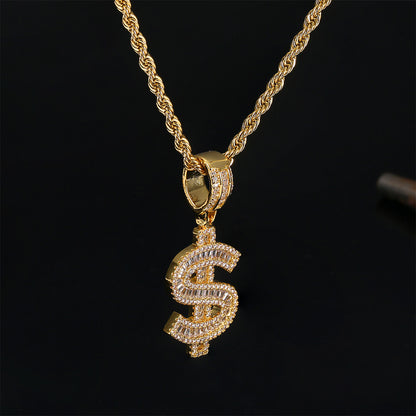 Dollar Wealth Hip-Hop CZ Pendant