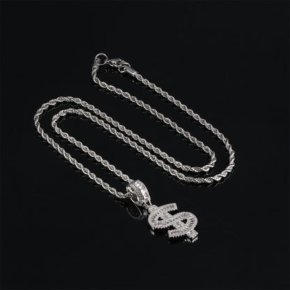 Dollar Wealth Hip-Hop CZ Pendant