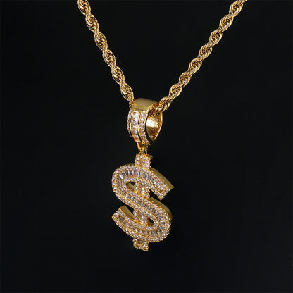 Dollar Wealth Hip-Hop CZ Pendant