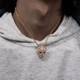 Earphone Skull Pendant With Diamonds02 | iceremix.com