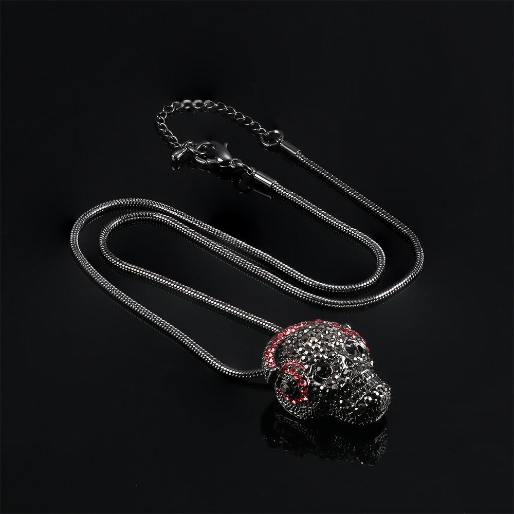 Earphone Skull Pendant With Diamonds
