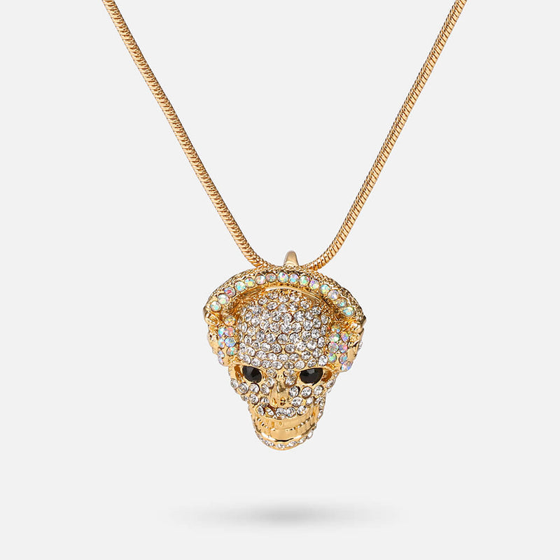 Earphone Skull Pendant With Diamonds05 | iceremix.com