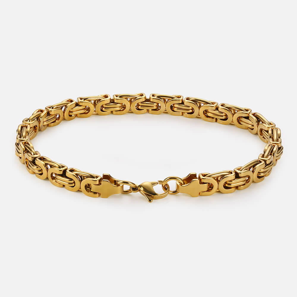 Flat hip hop men's bracelet