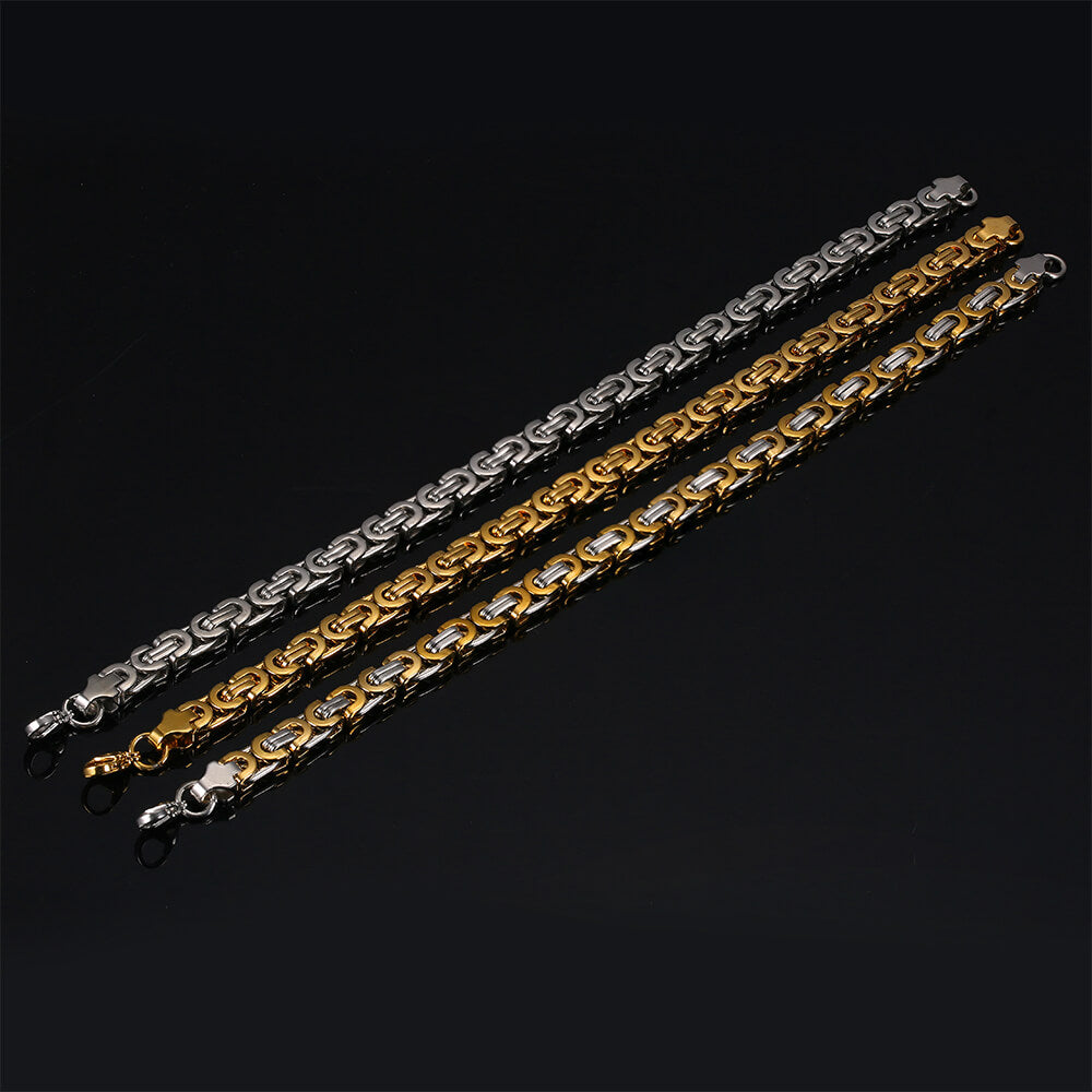 Flat hip hop men's bracelet