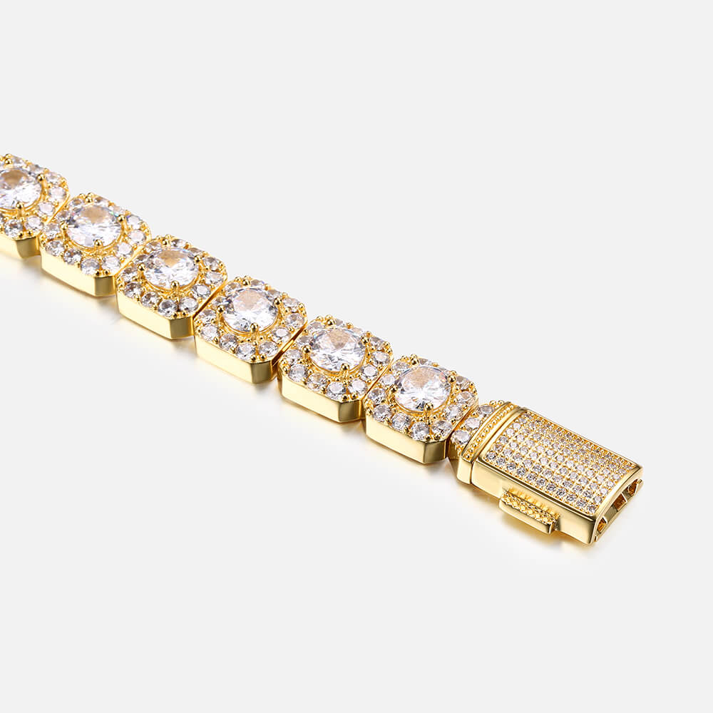 Flip Buckle Cube Rock Sugar Zircon Bracelet