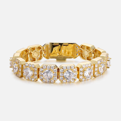 Flip Buckle Cube Rock Sugar Zircon Bracelet
