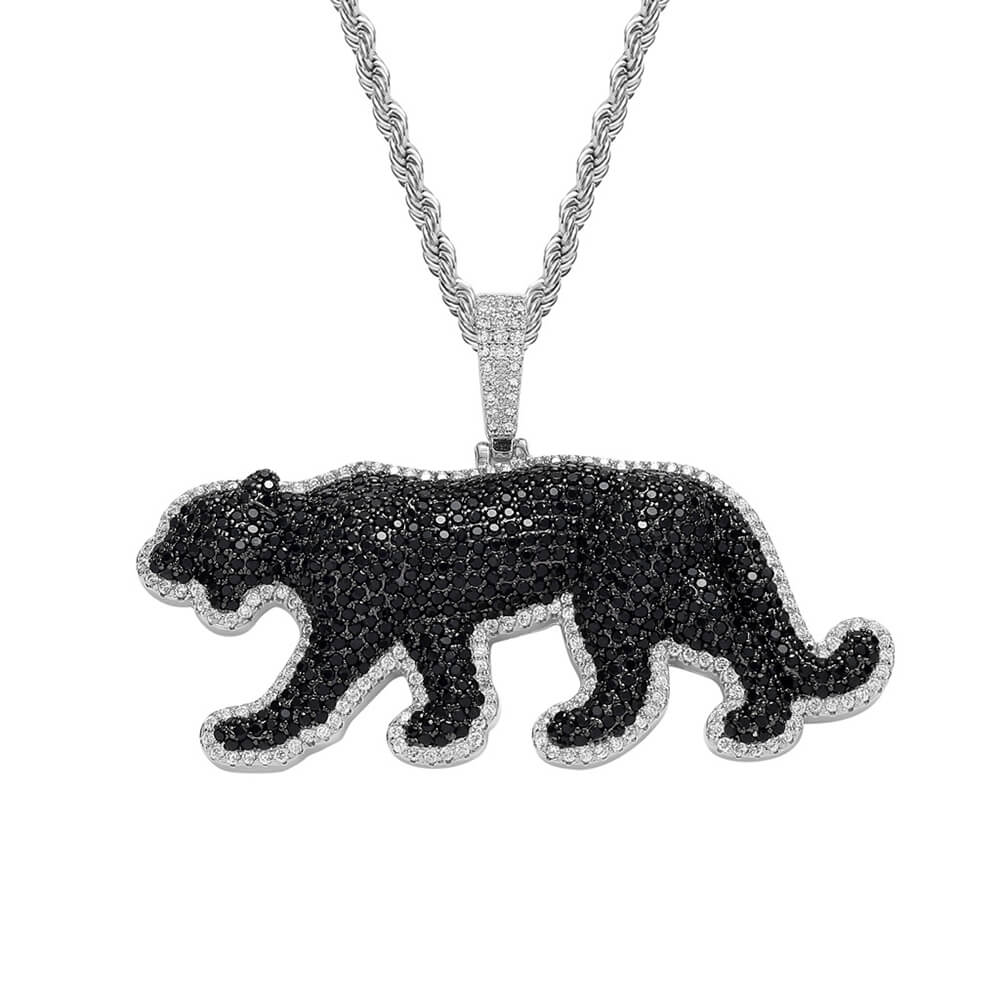 Hip-hop Black Leopard Pendant