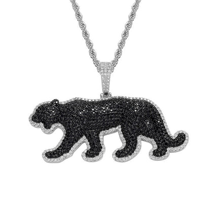 Hip-hop Black Leopard Pendant