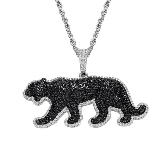 Hip-hop Black Leopard Pendant