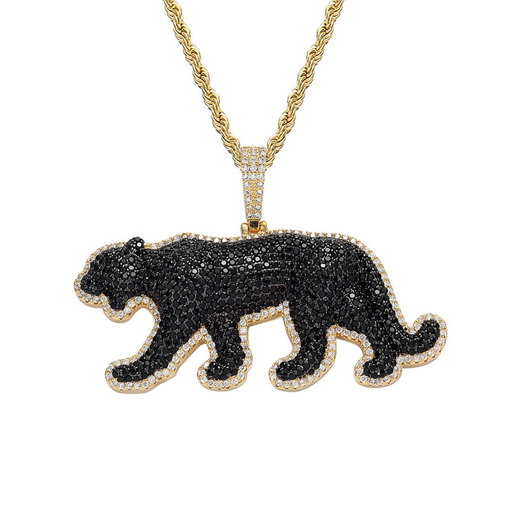 Hip-hop Black Leopard Pendant