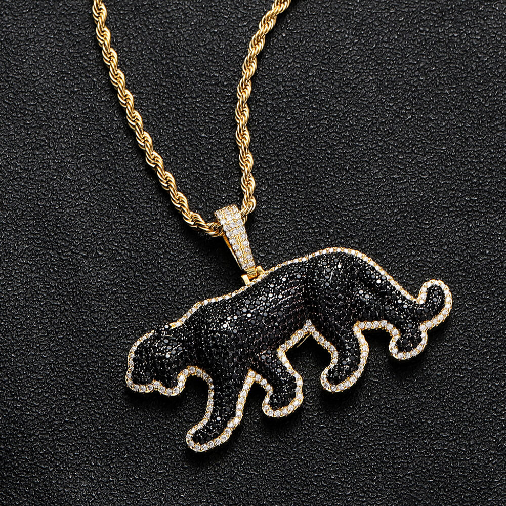 Hip-hop Black Leopard Pendant