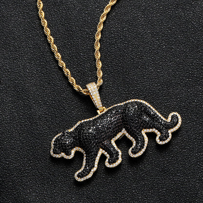 Hip-hop Black Leopard Pendant