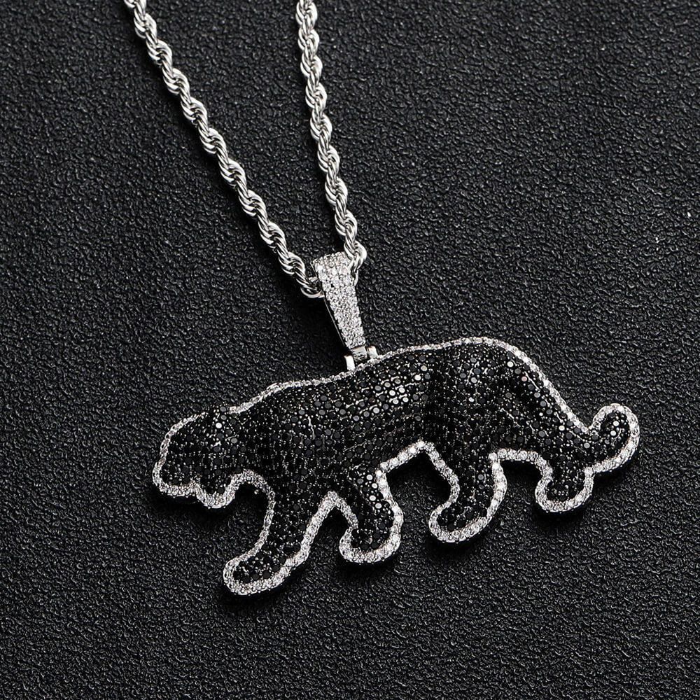 Hip-hop Black Leopard Pendant