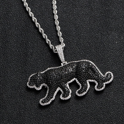 Hip-hop Black Leopard Pendant