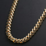 Hip-Hop Inlaid Colorful Diamond Alloy Butterfly Clasp Cuban Necklace06 | Iceremix.com