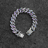 Hip Hop Cuban Chain Colorful Rhinestone Bracelet04 | iceremix.com