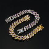 Hip Hop Cuban Chain Colorful Rhinestone Bracelet03 | iceremix.com