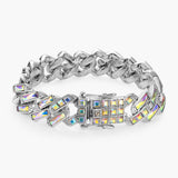 Hip Hop Cuban Chain Colorful Rhinestone Bracelet05 | iceremix.com